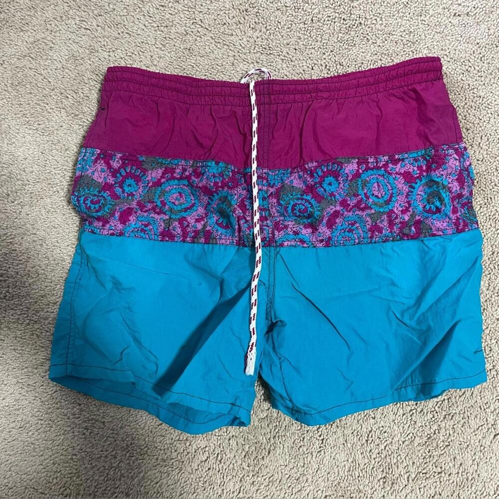 Surf odyssey vintage Vibrant Multicolor men’s size medium swim Trunks